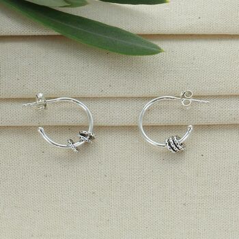 30th Birthday Infinity Ring Hoop Earrings, 2 of 7