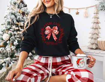 Candy Cane Christmas Club Sweatshirt, 3 of 11