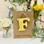 Personalised 2nd Birthday Card Wooden Letter Name, thumbnail 6 of 6