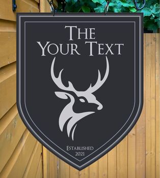 Stags Head Personalised Pub Sign/Bar Sign/Man Cave, 4 of 8