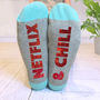 Personalised Netflix And Chill Socks, thumbnail 2 of 5