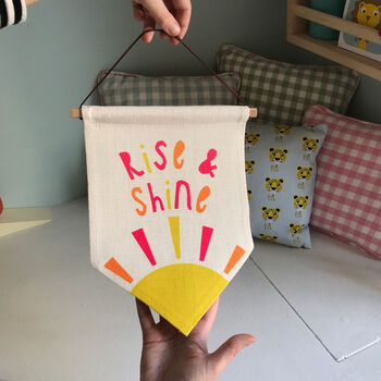 Rise And Shine Childrens Room Pennant Flag, 2 of 3
