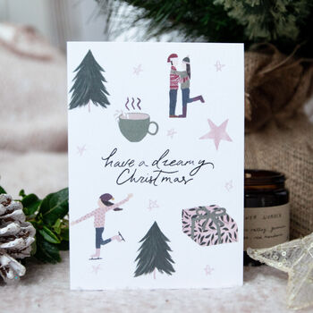 Illustrated Dreamy Christmas Card, 2 of 3