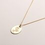 14 K Gold Plated Silver Rose Flower Necklace Pendant, thumbnail 10 of 10