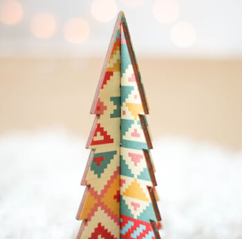 Christmas Tree Set, Aztec Design, 4 of 8