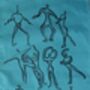 Dancers Tea Towel Turquoise, thumbnail 3 of 4