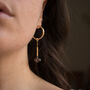 Agate Hoops 14k Gold Filled With Natural Botswana Beads, thumbnail 7 of 7
