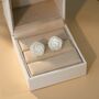 Zendaya Roses White Ivory Pearl Flower Gift Earrings, thumbnail 4 of 7