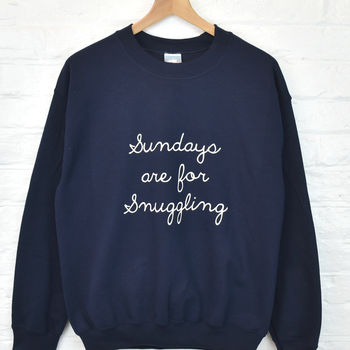 Sundays Are For Snuggling Sweatshirt Jumper, 5 of 9