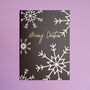 Merry Christmas | Snowflakes | Foiled Christmas Card, thumbnail 1 of 4