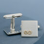 Personalised Wedding Cufflinks. Gold Infinity Symbol, thumbnail 7 of 10