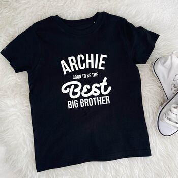 Pregnancy Announcement Best Big Brother T Shirt, 2 of 7