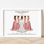 Bridal Party Gift For Bride – Personalised Bridesmaids Wedding Print Keepsake, thumbnail 1 of 5