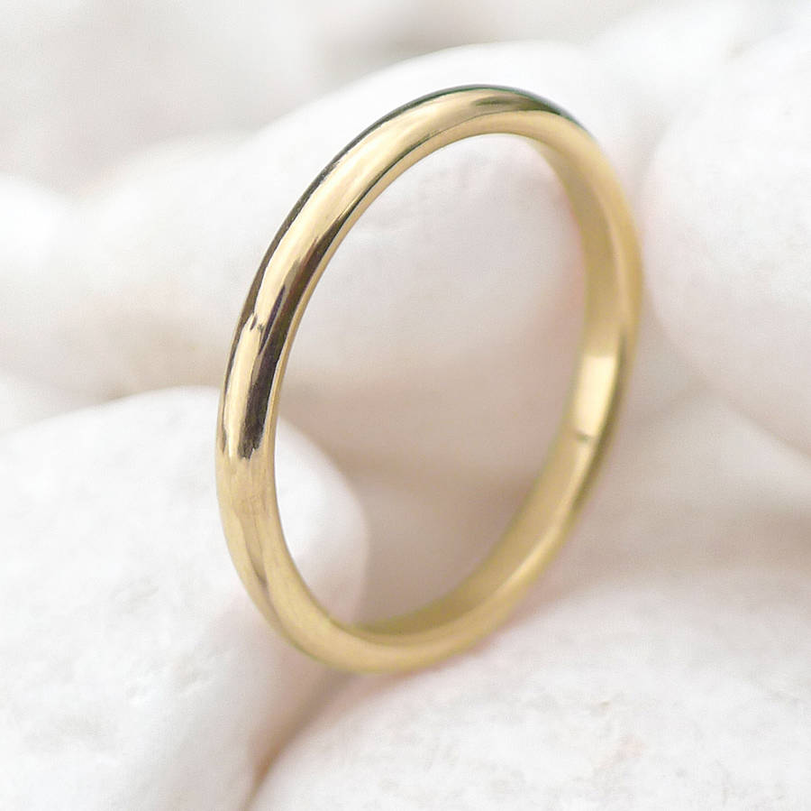  slim  wedding  ring  18ct gold  or platinum by lilia nash 