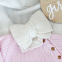 White Personalised Embroidered New Baby Name Cardigan, thumbnail 9 of 12