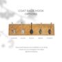 Wooden Coat Rack With Hanging Hooks And Shelf, thumbnail 2 of 7