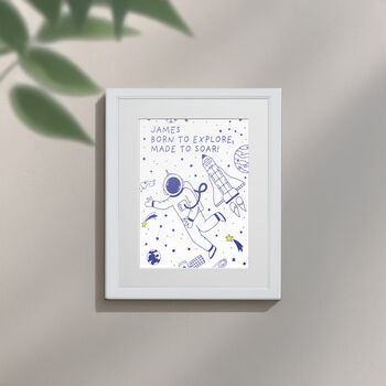 Personalised Space Children’s Nursery Framed Print, 9 of 10
