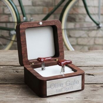 Personalised Bike Saddle Cufflinks, 7 of 12