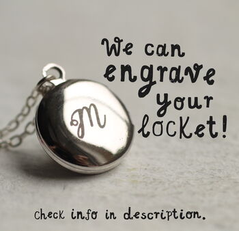 Tiny Personalised Silver Round Locket With Photographs, 3 of 12
