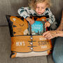 Personalised Story Time Tiger Cushion With Pocket, thumbnail 3 of 6