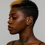 Gold Plated Silver Minimalist Hoop Ear Cuff Earring, thumbnail 1 of 11