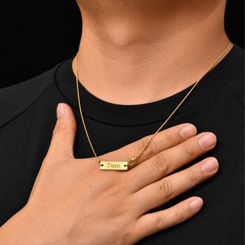 Personalised 18 K Gold Snake Chain Necklace For Men And Women, 2 of 7