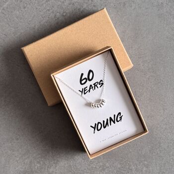 60th Birthday Necklace In Sterling Silver, 7 of 7
