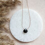 Minimalist Black Spinel Gemstone Silk Cord Necklace, thumbnail 1 of 7