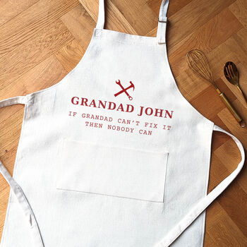 Personalised Grandad's Workshop Diy Apron, 2 of 3