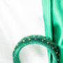 Plush Velvet Rainbow Diamante Headband In Green, thumbnail 4 of 4