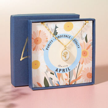 Mother Of Pearl Birth Flower Necklace, 5 of 12