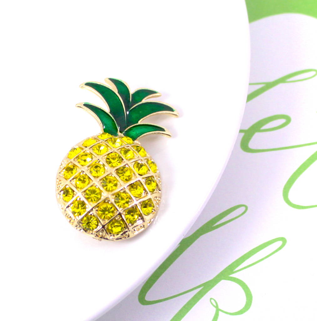 Large Enamel Pineapple Pin By Lucy Loves Neko