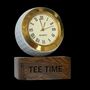 Golf Ball Clock With Personalised Wood Plinth, thumbnail 4 of 12
