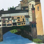 'Ponte Vecchio, Florence' Recycled Paper Collage Print, thumbnail 3 of 4