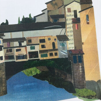 'Ponte Vecchio, Florence' Recycled Paper Collage Print, 3 of 4