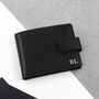 Personalised Men's Rfid Black Leather Bifold Wallet, thumbnail 1 of 5