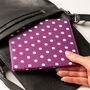 Blue Badge Parking Permit Wallet In Spotty Purple, thumbnail 7 of 8