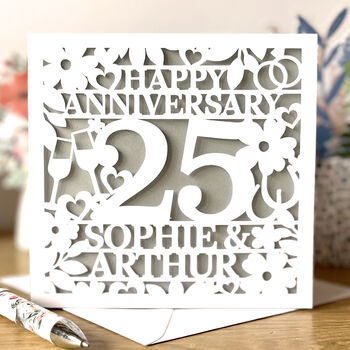 Personalised Wedding Anniversary Card, 2 of 3