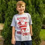 Going Out Out Santa Boys' Christmas T Shirt, thumbnail 1 of 4