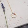 Gold Moon And Pink Rhodochrosite Gemstone Necklace, thumbnail 1 of 5
