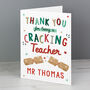Personalised Cracking Teacher Christmas Card, thumbnail 3 of 5