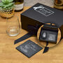 Gift Boxed Wine Sketch Stemless Glass And Coaster Set, thumbnail 1 of 3