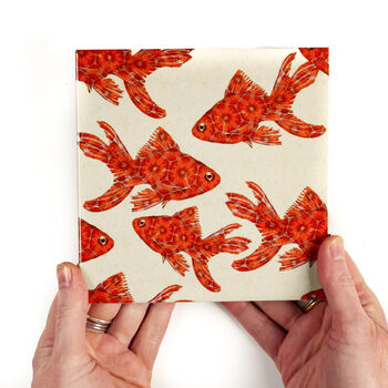 'Goldfish' Ceramic Tile, 3 of 10