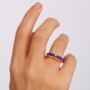 Gold Plated Crystal And Enamel Stacker Rings, thumbnail 1 of 6