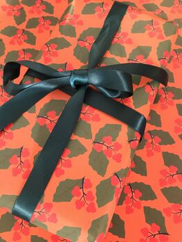 Holly Christmas Wrapping Paper, 5 of 7