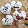 Christmas Decorations Set Craft Embroidery Stitch Kit, thumbnail 1 of 7