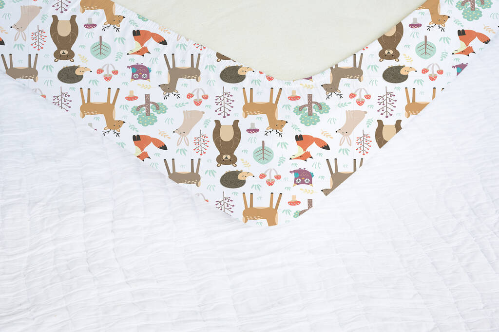 Woodland Animals Cot Bed Sheet By Big Little Bedrooms