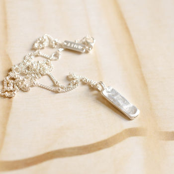Personalised Textured Simple Bar Necklace, 9 of 12