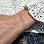 Petite 30th Birthday Heart Slider Bracelet, thumbnail 2 of 4