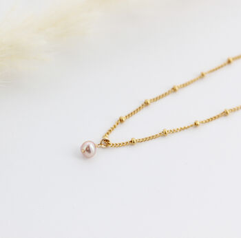 Gold Filled Rose Pearl Dotted Bracelet, 4 of 9